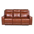Canapé inclinable en cuir pleine fleur Steve Silver Newport Power