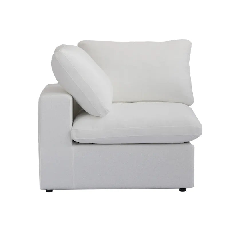 Canapé modulable en U 6 places en lin avec pouf, rembourré de duvet, grand confort, 160 pouces, combinaison libre