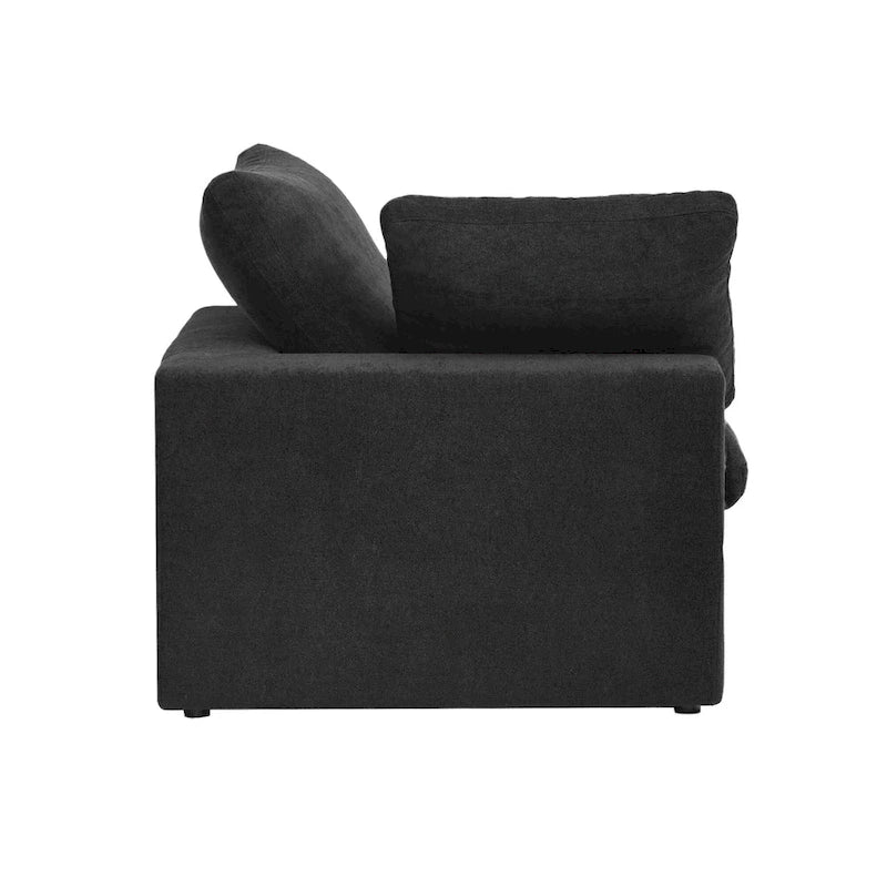 Canapé modulable en U 6 places en lin avec pouf, rembourré de duvet, grand confort, 160 pouces, combinaison libre