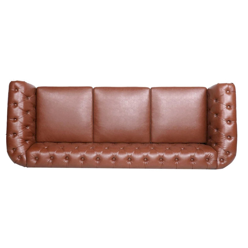 Canapé confortable 3 places avec coussin d'assise à rayures tendance