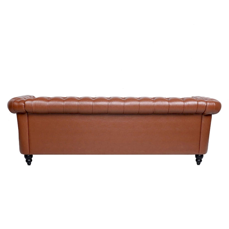 Canapé confortable 3 places avec coussin d'assise à rayures tendance