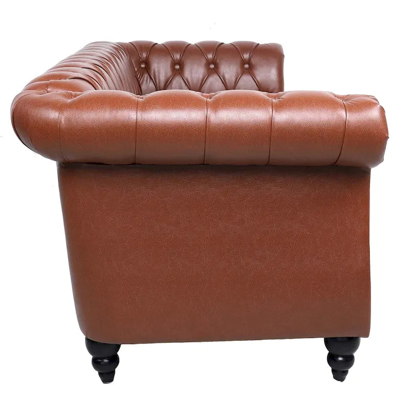 Canapé confortable 3 places avec coussin d'assise à rayures tendance