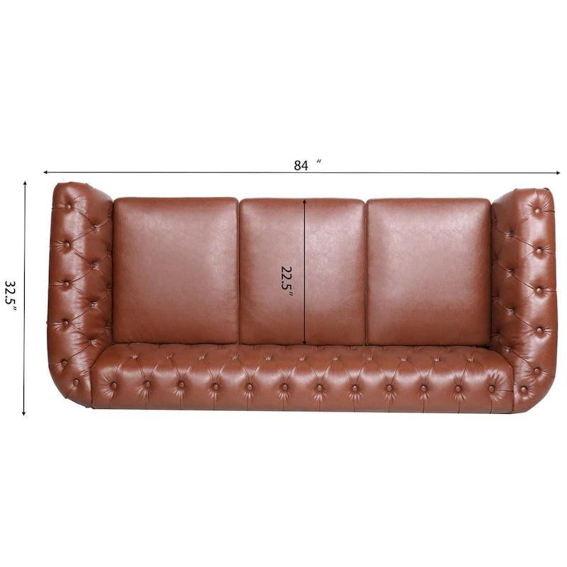 Canapé confortable 3 places avec coussin d'assise à rayures tendance
