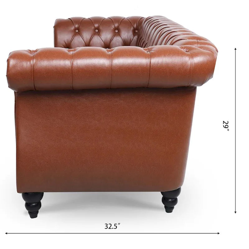 Canapé confortable 3 places avec coussin d'assise à rayures tendance