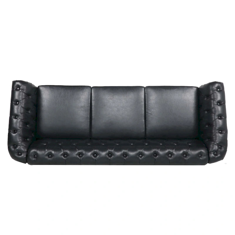 Canapé confortable 3 places avec coussin d'assise à rayures tendance