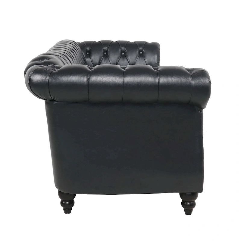 Canapé confortable 3 places avec coussin d'assise à rayures tendance