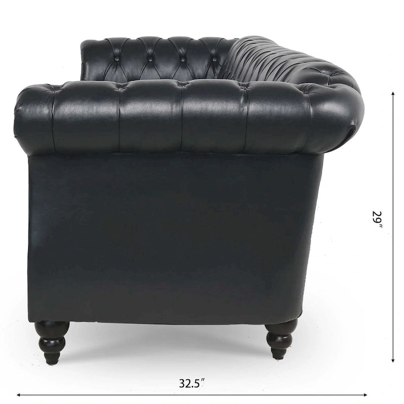 Canapé confortable 3 places avec coussin d'assise à rayures tendance