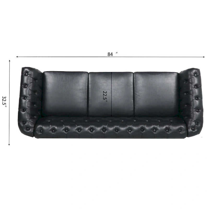 Canapé confortable 3 places avec coussin d'assise à rayures tendance