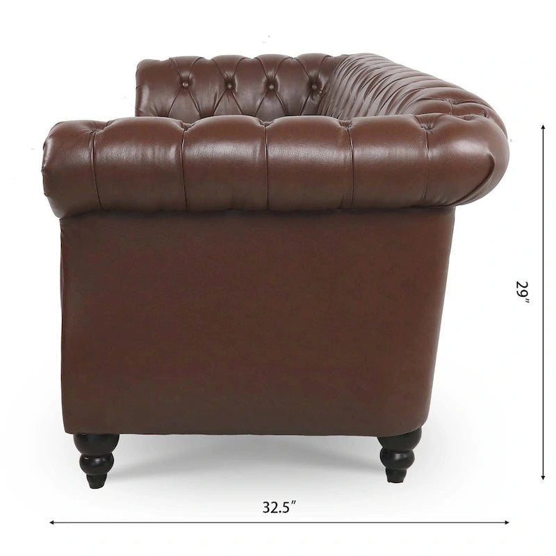 Canapé confortable 3 places avec coussin d'assise à rayures tendance