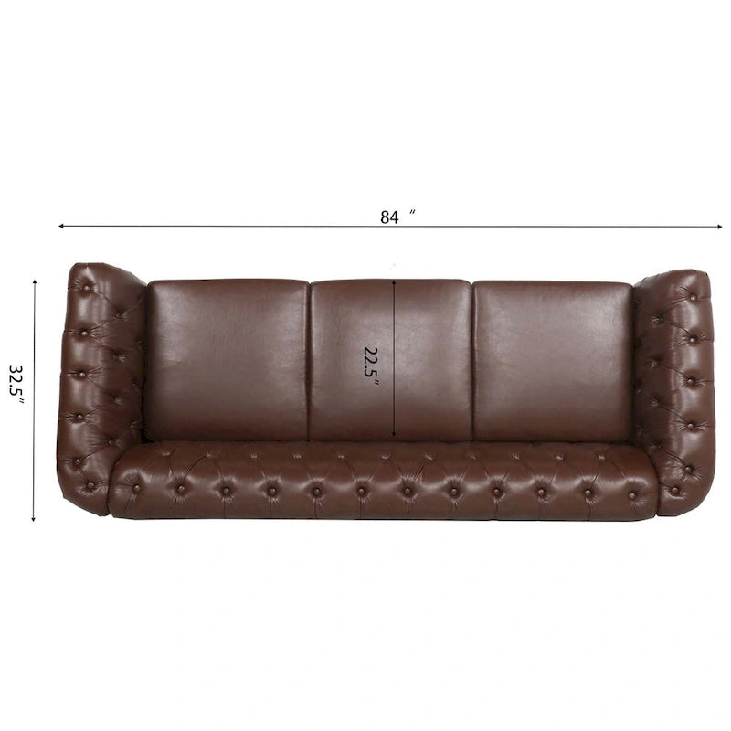 Canapé confortable 3 places avec coussin d'assise à rayures tendance