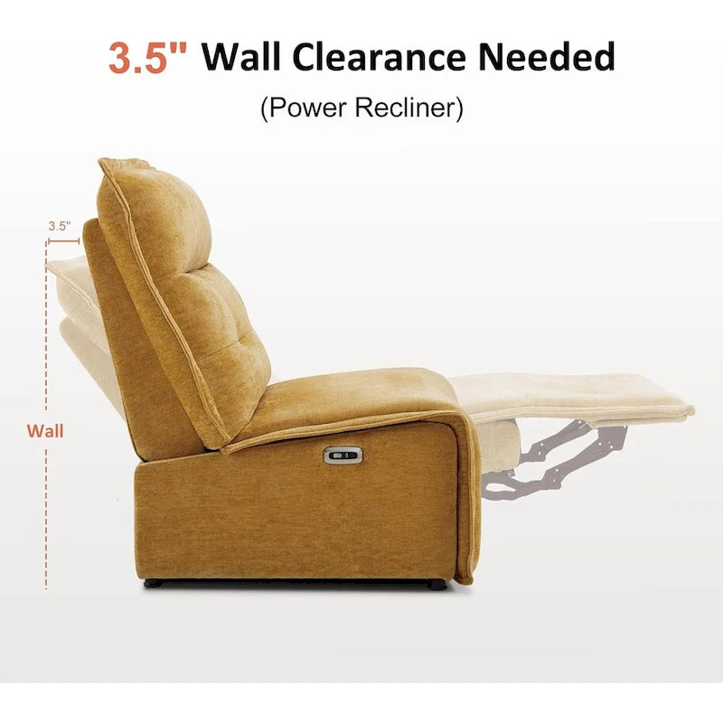 MCombo Fauteuil inclinable électrique sans accoudoirs avec ports USB, encombrement mural de 8,9 cm, fauteuil inclinable électrique pour salon, ALR01