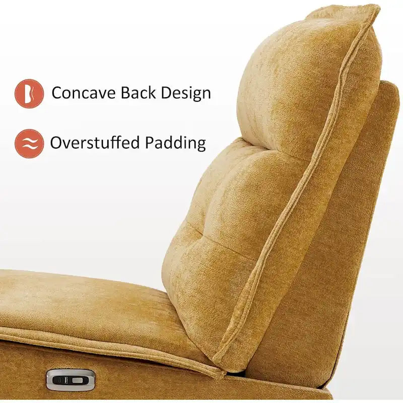 MCombo Fauteuil inclinable électrique sans accoudoirs avec ports USB, encombrement mural de 8,9 cm, fauteuil inclinable électrique pour salon, ALR01