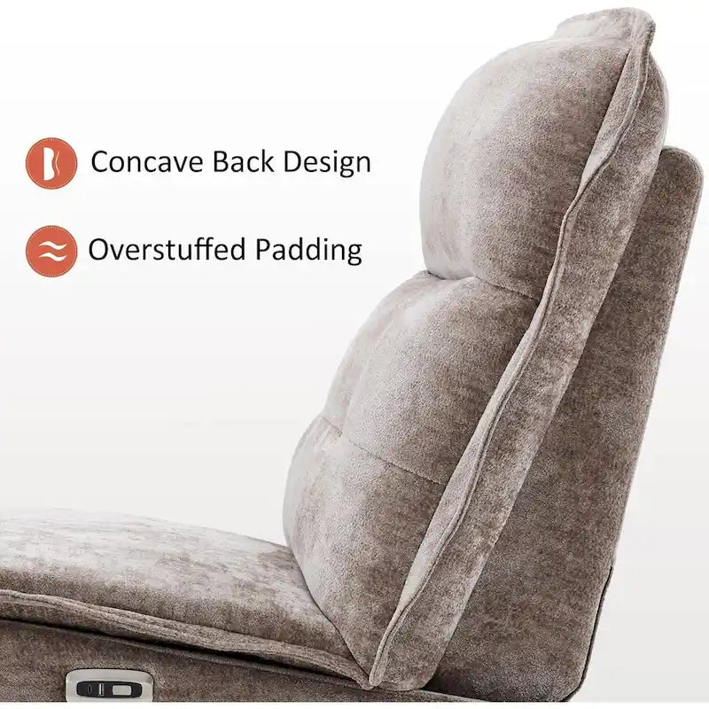 MCombo Fauteuil inclinable électrique sans accoudoirs avec ports USB, encombrement mural de 8,9 cm, fauteuil inclinable électrique pour salon, ALR01