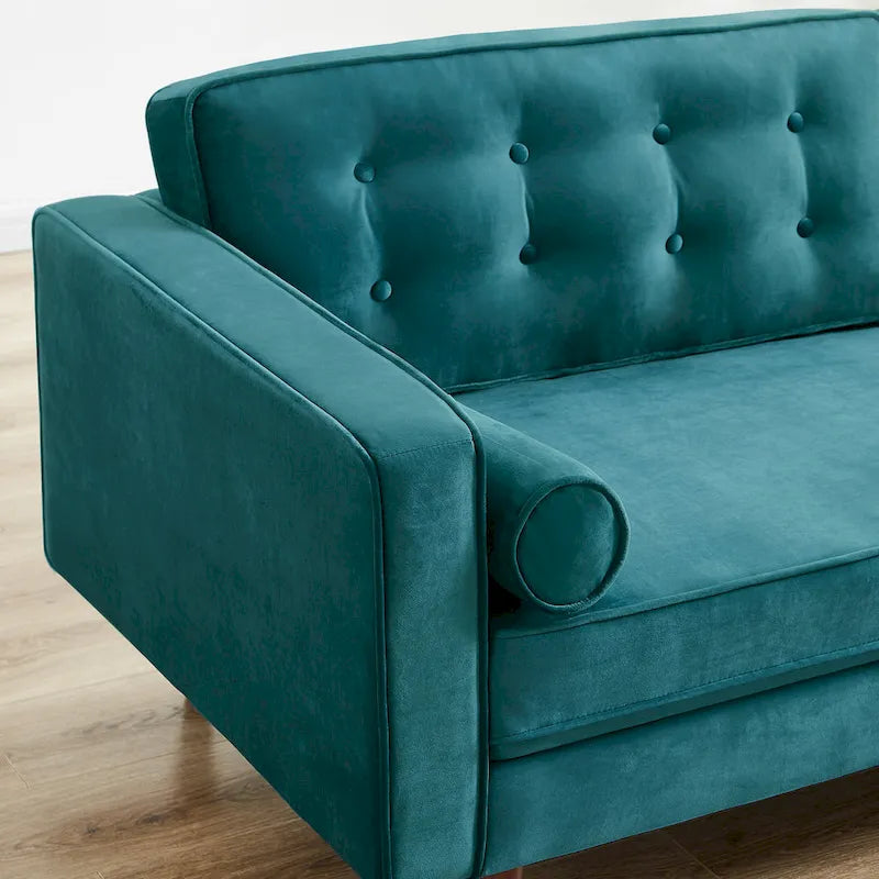 Canapé en velours touffeté de style confortable moderne du milieu du siècle Kerry