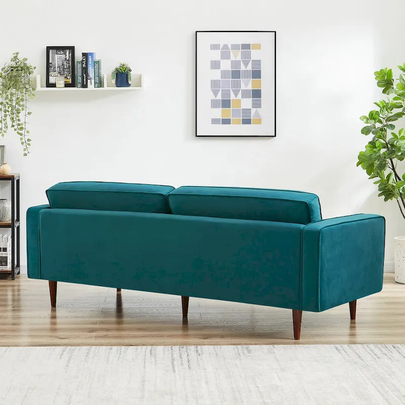 Canapé en velours touffeté de style confortable moderne du milieu du siècle Kerry
