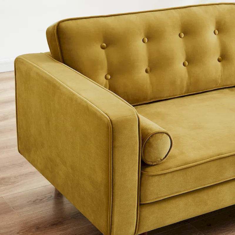 Canapé en velours touffeté de style confortable moderne du milieu du siècle Kerry