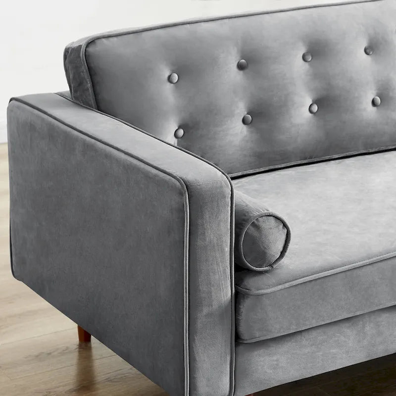 Canapé en velours touffeté de style confortable moderne du milieu du siècle Kerry