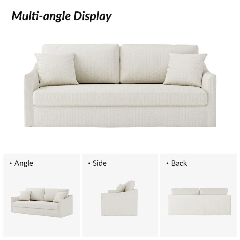 Canapé déhoussable moderne Volkhard 80.5 avec coussin de dossier amovible par HULALA HOME