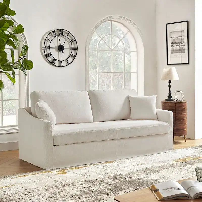 Canapé déhoussable moderne Volkhard 80.5 avec coussin de dossier amovible par HULALA HOME