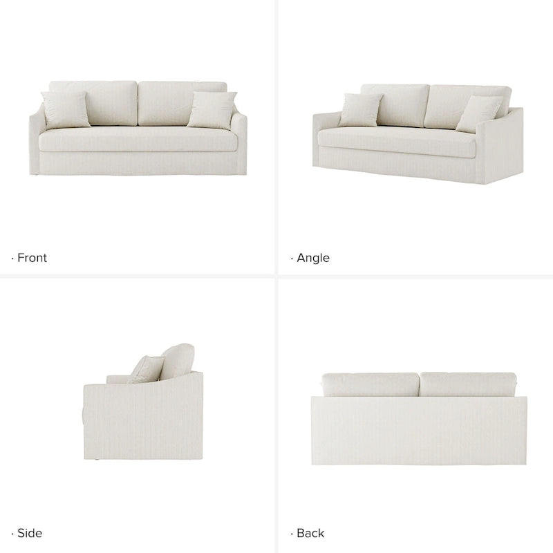 Canapé déhoussable moderne Volkhard 80.5 avec coussin de dossier amovible par HULALA HOME