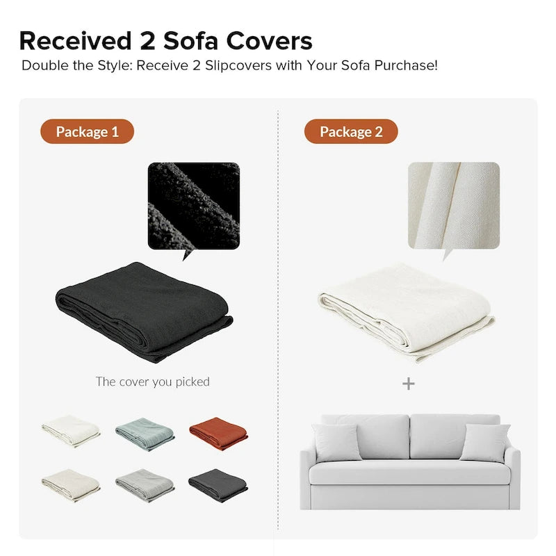 Canapé déhoussable moderne Volkhard 80.5 avec coussin de dossier amovible par HULALA HOME