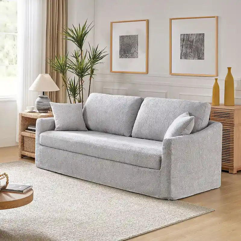 Canapé déhoussable moderne Volkhard 80.5 avec coussin de dossier amovible par HULALA HOME