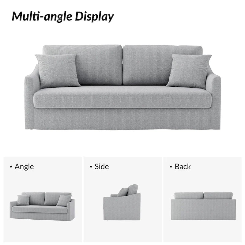 Canapé déhoussable moderne Volkhard 80.5 avec coussin de dossier amovible par HULALA HOME