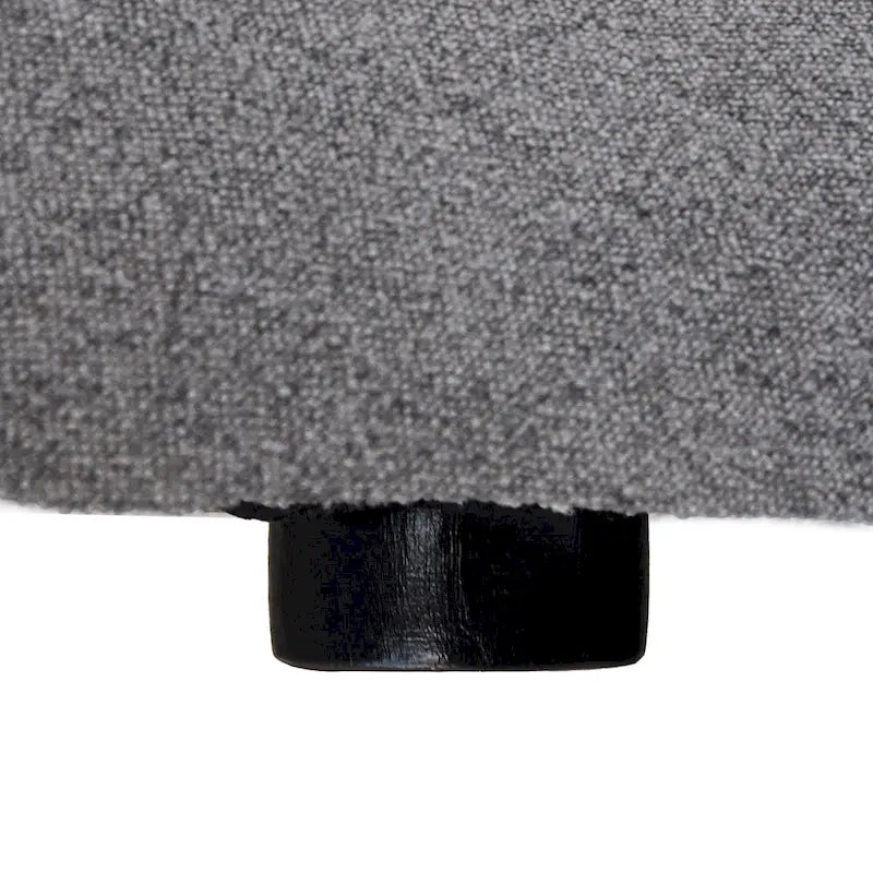 Canapé d'angle moderne en lin en forme de L de 120 pouces avec pouf de rangement