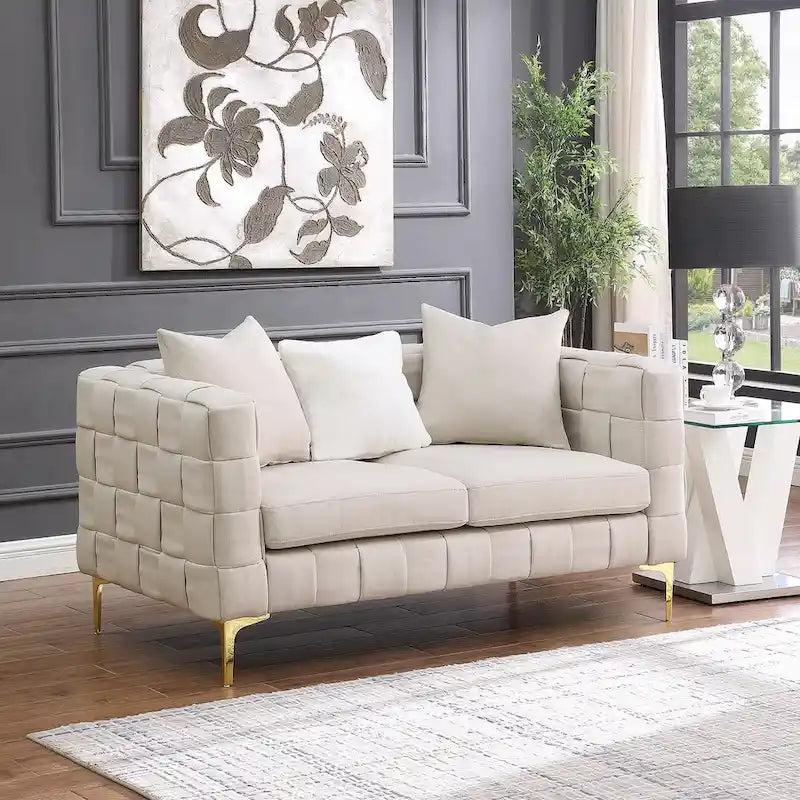 2052 CANAPÉ TISSÉ BEIGE CLAIR 2S, canapé contemporain nouveau concept. canapé tissé fait à la main