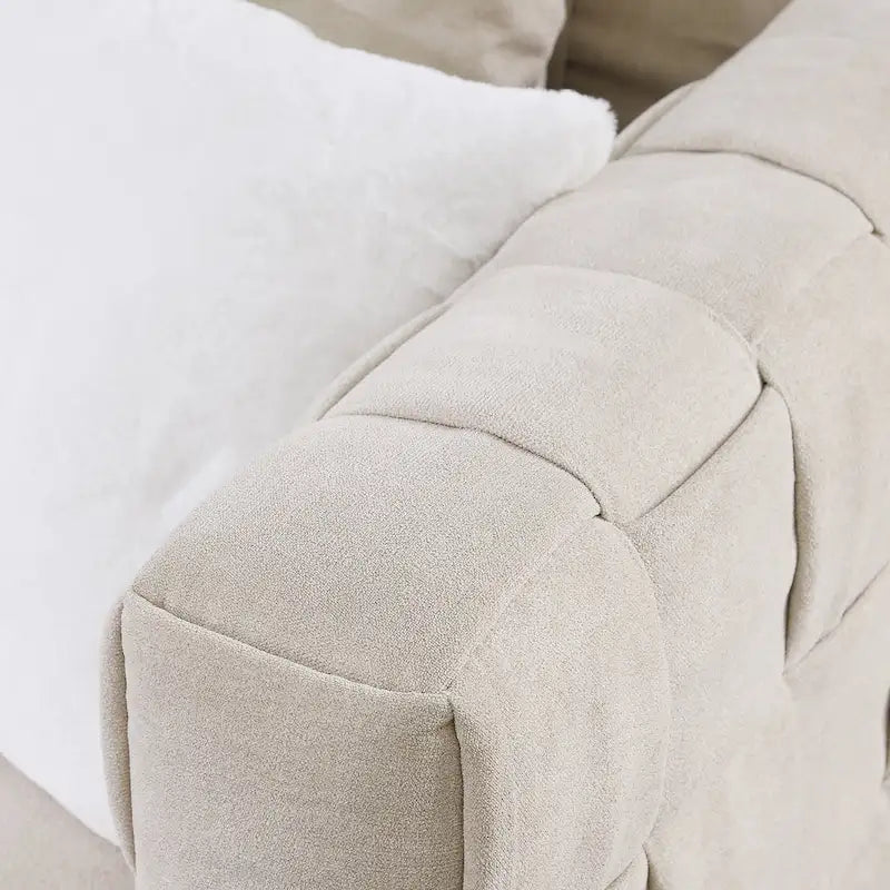 2052 CANAPÉ TISSÉ BEIGE CLAIR 2S, canapé contemporain nouveau concept. canapé tissé fait à la main
