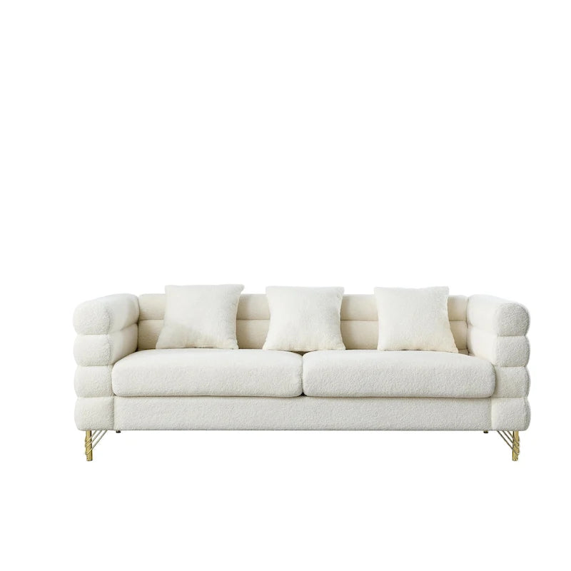 Canapé sectionnel 3 places surdimensionné de 81 pouces, canapé sectionnel en tissu confortable pour salon - Canapé sectionnel à assise profonde, assise moelleuse