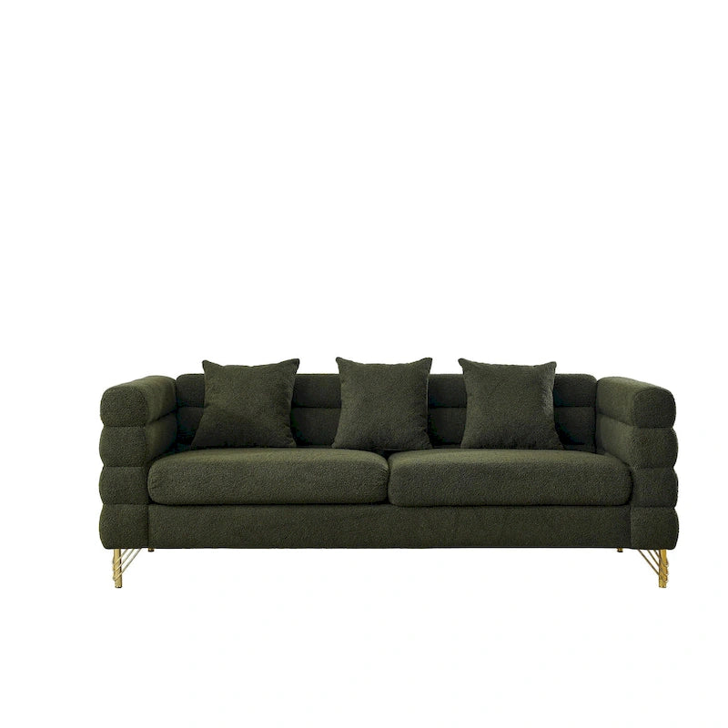 Canapé sectionnel 3 places surdimensionné de 81 pouces, canapé sectionnel en tissu confortable pour salon - Canapé sectionnel à assise profonde, assise moelleuse