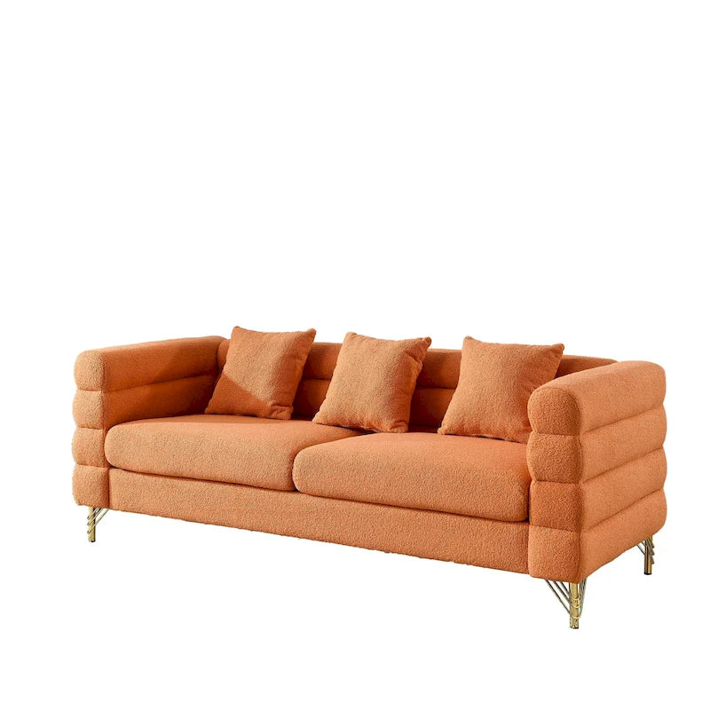 Canapé sectionnel 3 places surdimensionné de 81 pouces, canapé sectionnel en tissu confortable pour salon - Canapé sectionnel à assise profonde, assise moelleuse