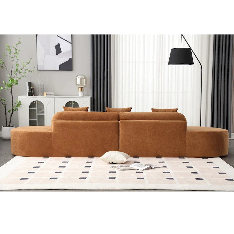 [NOUVEAU] [VIDÉO DISPONIBLE] Canapé d'angle moderne incurvé, canapé en tissu éponge, canapé minimaliste pour salon, appartement