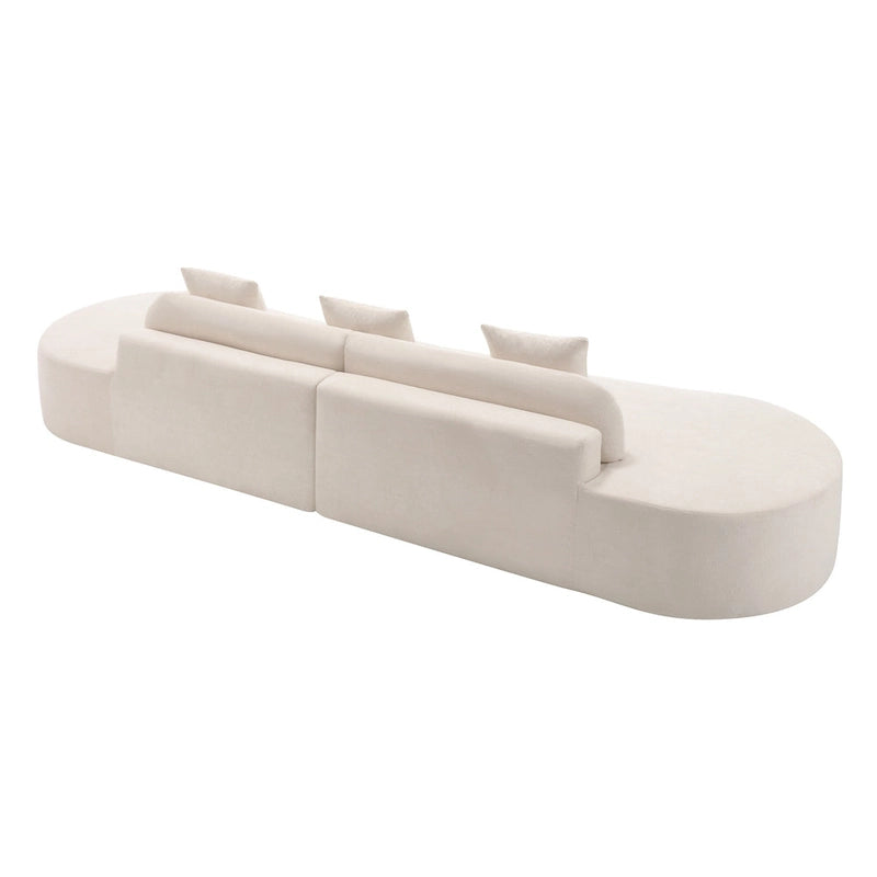 [NOUVEAU] [VIDÉO DISPONIBLE] Canapé d'angle moderne incurvé, canapé en tissu éponge, canapé minimaliste pour salon, appartement