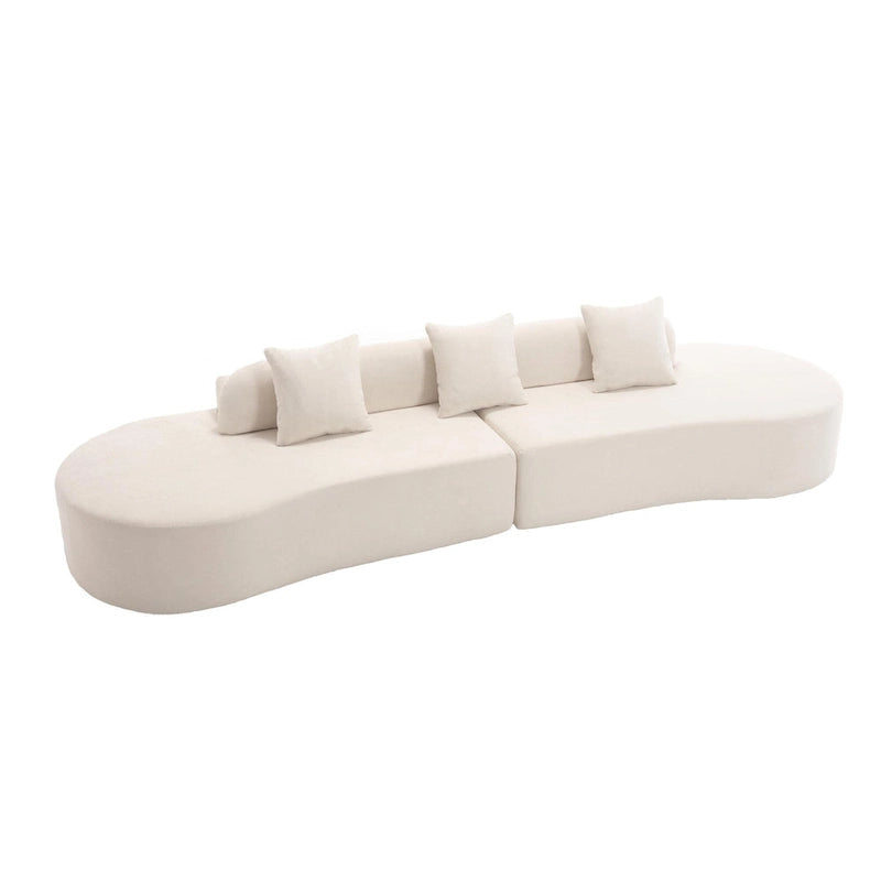 [NOUVEAU] [VIDÉO DISPONIBLE] Canapé d'angle moderne incurvé, canapé en tissu éponge, canapé minimaliste pour salon, appartement