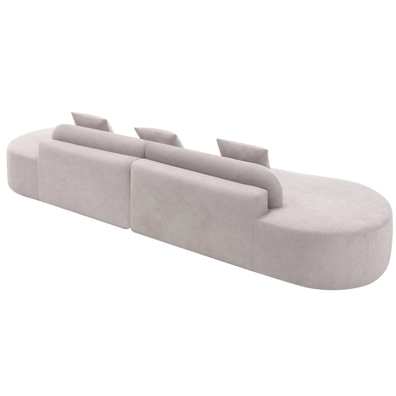 [NOUVEAU] [VIDÉO DISPONIBLE] Canapé d'angle moderne incurvé, canapé en tissu éponge, canapé minimaliste pour salon, appartement