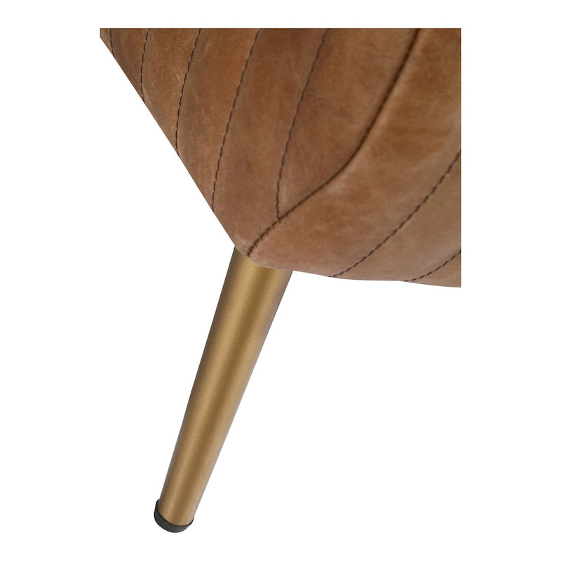 Banc moderne en cuir nervuré Aurelle Home