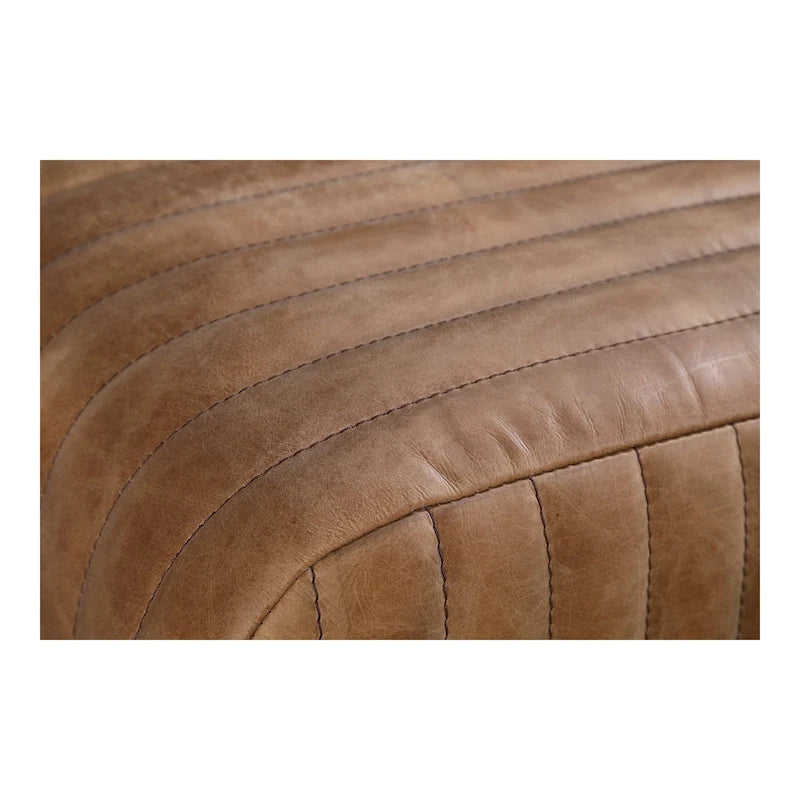 Banc moderne en cuir nervuré Aurelle Home