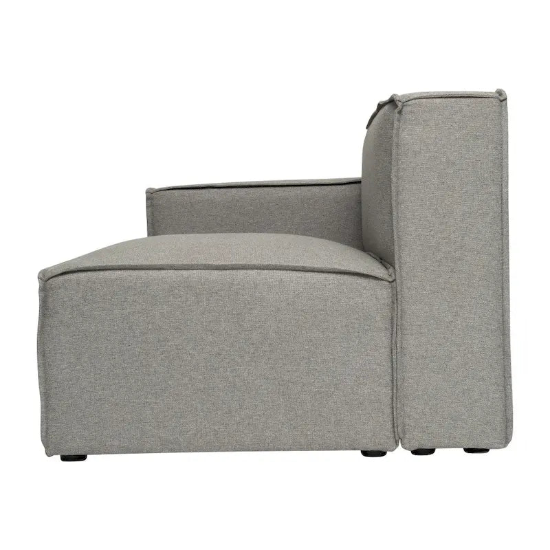 Canapé sectionnel modulaire contemporain, élément d'angle gauche avec accoudoir