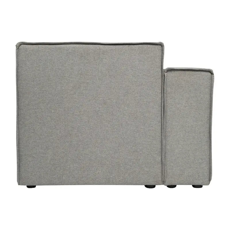 Canapé sectionnel modulaire contemporain, élément d'angle gauche avec accoudoir
