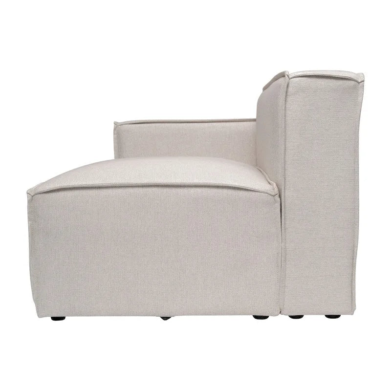 Canapé sectionnel modulaire contemporain, élément d'angle gauche avec accoudoir