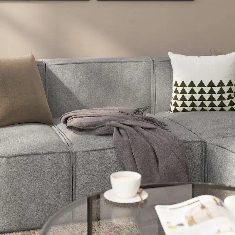 Fauteuil central sans accoudoirs pour canapé modulable contemporain - 36,75P x 28,25L x 28H