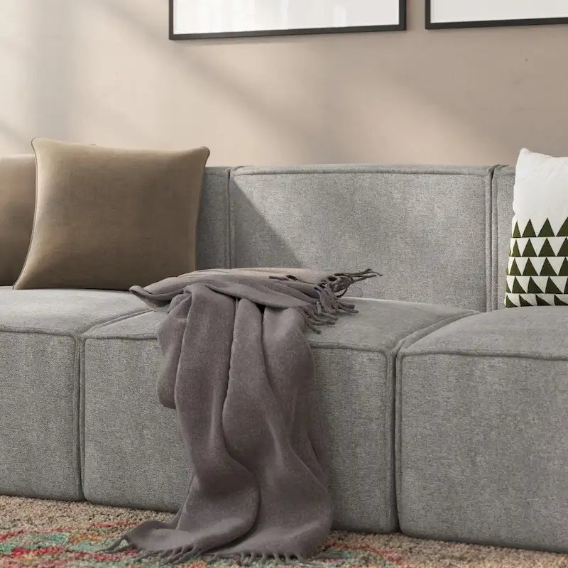 Fauteuil central sans accoudoirs pour canapé modulable contemporain - 36,75P x 28,25L x 28H