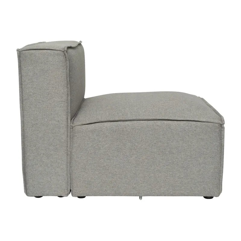 Fauteuil central sans accoudoirs pour canapé modulable contemporain - 36,75P x 28,25L x 28H