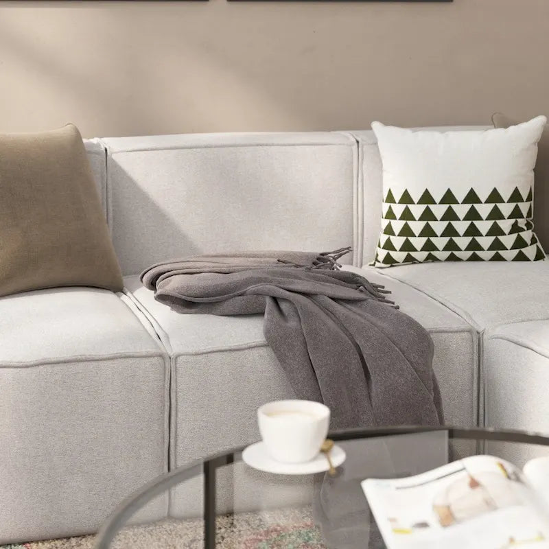 Fauteuil central sans accoudoirs pour canapé modulable contemporain - 36,75P x 28,25L x 28H