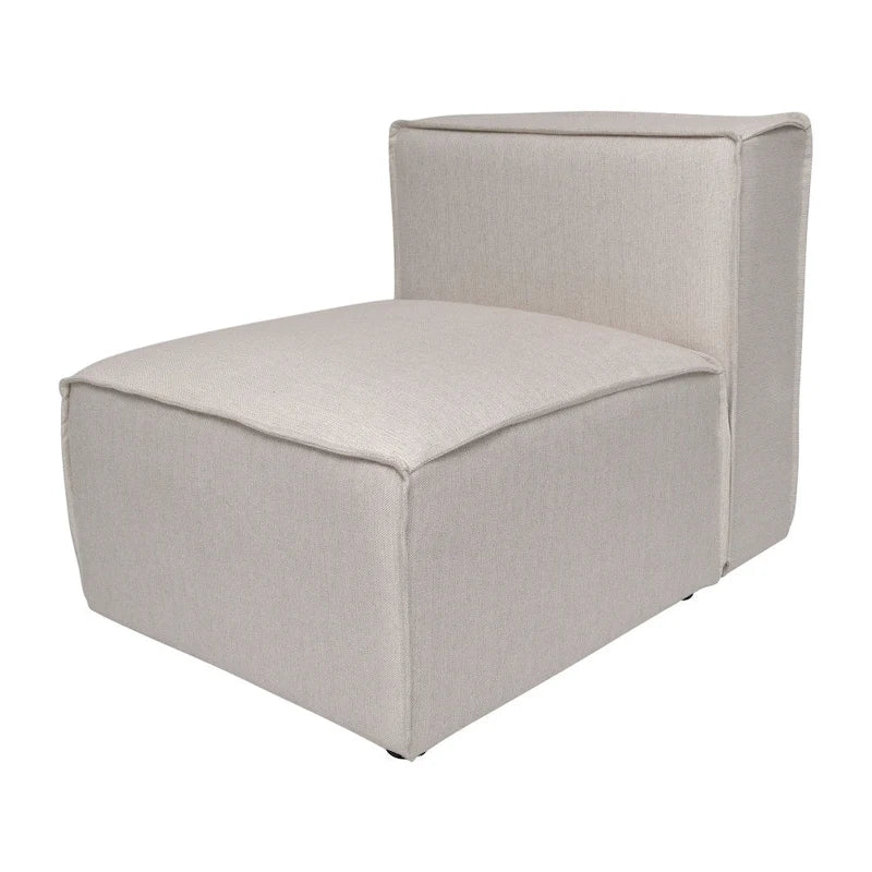 Fauteuil central sans accoudoirs pour canapé modulable contemporain - 36,75P x 28,25L x 28H