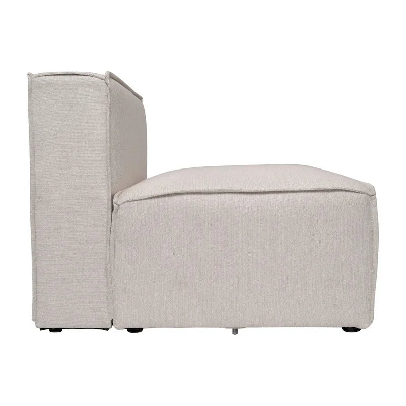 Fauteuil central sans accoudoirs pour canapé modulable contemporain - 36,75P x 28,25L x 28H