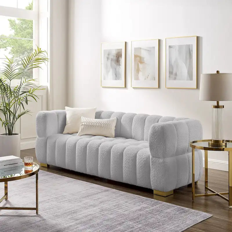 Canapé moderne VANOMi 85 pouces, canapé confortable et décontracté – 85 x 33,86