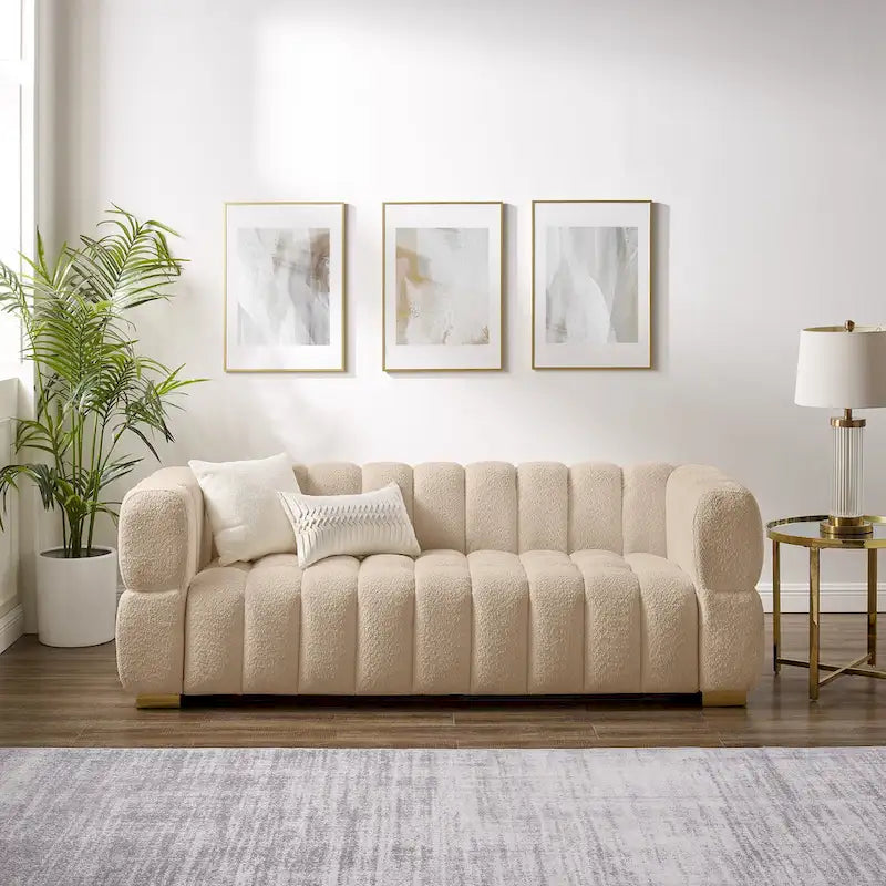 Canapé moderne VANOMi 85 pouces, canapé confortable et décontracté – 85 x 33,86